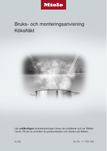 Bruksanvisning Miele DA 9091 W Screen Köksfläkt