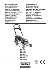 Rokasgrāmata Dolmar PM-48 Zāles pļāvējs