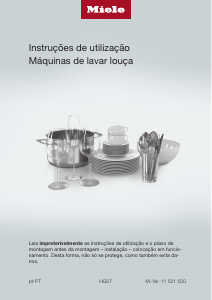 Manual Miele G 5265 SCVi XXL Active Plus Máquina de lavar louça