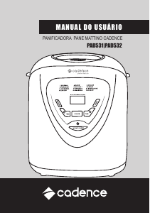 Manual Cadence PAD532 Máquina de pão
