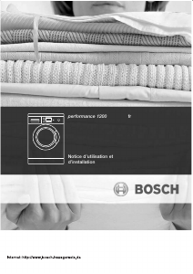 Mode d’emploi Bosch Performance 1200 Lave-linge séchant