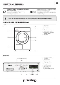 Bedienungsanleitung Privileg PWC 82B Trockner