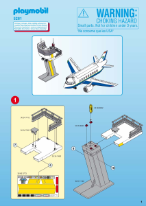 Handleiding Playmobil set 5261 Airport Vracht- & passagiersvliegtuig