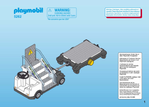 Manual de uso Playmobil set 5262 Airport Escaleras de avión con pasajeros y mercancías