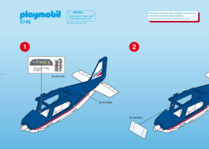 Handleiding Playmobil set 5745 Airport Propellervliegtuig