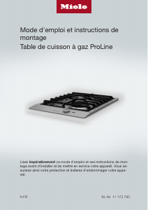 Mode d’emploi Miele CS 1012-2 G Table de cuisson