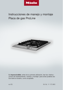 Manual de uso Miele CS 1012-2 G Placa