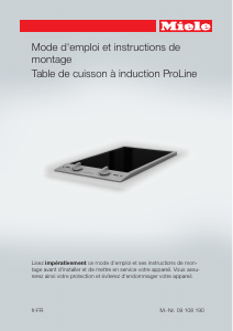 Mode d’emploi Miele CS 1212-1 i Table de cuisson