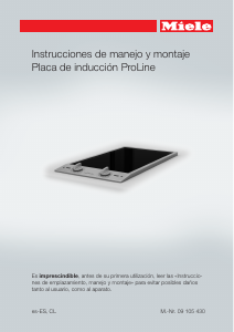 Manual de uso Miele CS 1222 I Placa