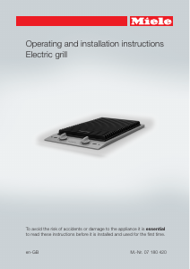 Manual Miele CS 1312 BG Hob