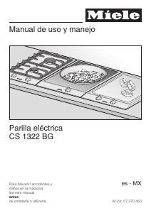 Manual de uso Miele CS 1322 BG Placa