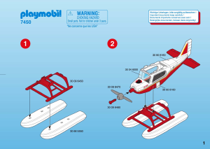 Manual Playmobil set 7450 Airport Seaplane