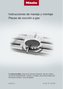 Manual de uso Miele KM 2034 Placa