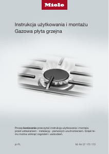 Instrukcja Miele KM 2034 Płyta do zabudowy