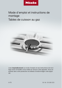 Mode d’emploi Miele KM 3010 Table de cuisson