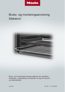 Bruksanvisning Miele H 7560 BP Ovn