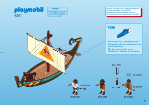 Manual Playmobil set 4241 Egyptians Royal ship of Egypt
