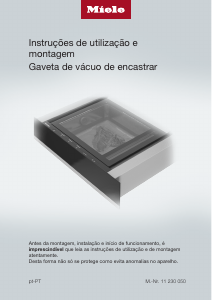 Manual Miele EVS 7010 Máquina vácuo