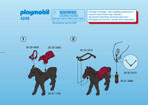 Manuale Playmobil set 4248 Egyptians Brigante a cavallo