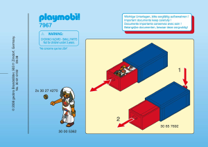 Manuale Playmobil set 7967 Egyptians Faraone nel sarcofago