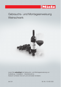 Bedienungsanleitung Miele KWT 6834 SGS Weinklimaschrank