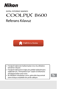 Kullanım kılavuzu Nikon Coolpix B600 Dijital kamera