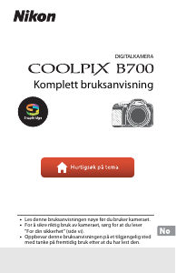 Bruksanvisning Nikon Coolpix B700 Digitalkamera