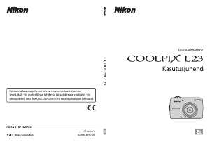 Kasutusjuhend Nikon Coolpix L23 Digitaalne kaamera
