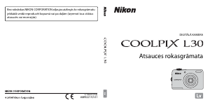 Rokasgrāmata Nikon Coolpix L30 Digitālā kamera