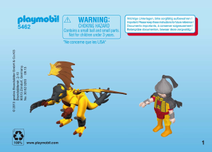 Mode d’emploi Playmobil set 5462 Knights Dragon de pierre avec guerrier