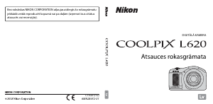 Rokasgrāmata Nikon Coolpix L620 Digitālā kamera