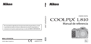 Manual de uso Nikon Coolpix L810 Cámara digital