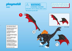 Manual Playmobil set 5482 Knights Dragon with LED-fire