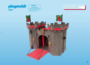Handleiding Playmobil set 5803 Knights Meeneem ridderkasteel