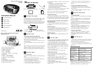 Manual Akai CE1500 Radio cu ceas