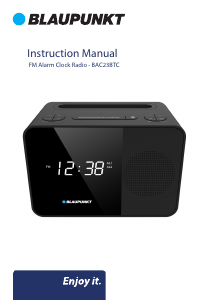 Handleiding Blaupunkt BAC23BTC Wekkerradio