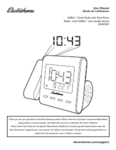 Mode d’emploi Electrohome EAAC601 Radio-réveil
