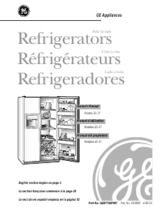 Mode d’emploi GE TFX20JRBGAA Réfrigérateur combiné