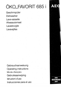 Manuale AEG FAV685I-B Lavastoviglie