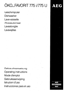 Mode d’emploi AEG FAV775I-W Lave-vaisselle
