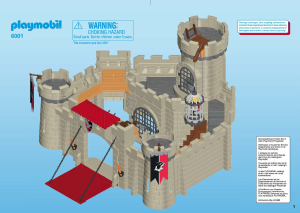 Instrukcja Playmobil set 6001 Knights Zamek rycerski herbu Sokół