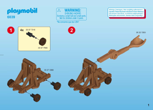 Mode d’emploi Playmobil set 6039 Knights Chevaliers lion avec catapulte géante