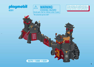 Manual Playmobil set 6351 Knights Parede de ligação para castelos do Dragão da Ásia