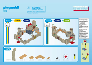 Manuale Playmobil set 6372 Knights Connessioni parete addizionale castello