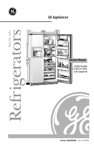 Mode d’emploi GE TPX21PRBGWW Réfrigérateur combiné