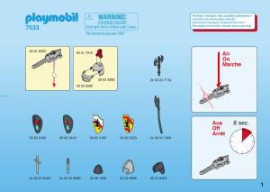 Manuale Playmobil set 7533 Knights Accessori per soldati