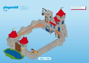 Bedienungsanleitung Playmobil set 7758 Knights Mauererweiterung