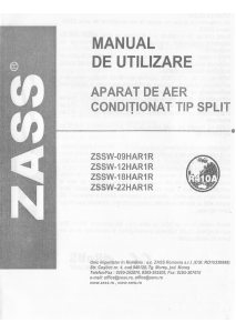 Manual Zass ZSSW-09HAR1R Aer condiționat