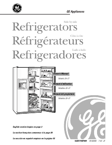 Mode d’emploi GE TFX25PAYABB Réfrigérateur combiné