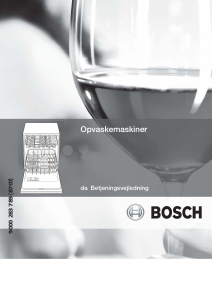 Brugsanvisning Bosch SGU55E82SK Opvaskemaskine